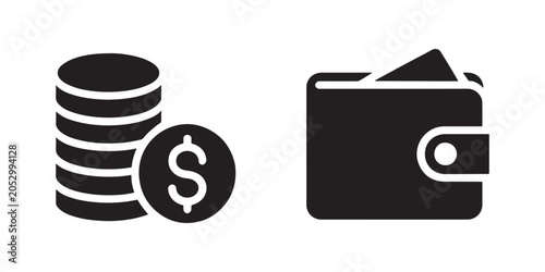 Money and wallet coins cash finance