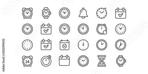Various clock and calendar watch alarm bell