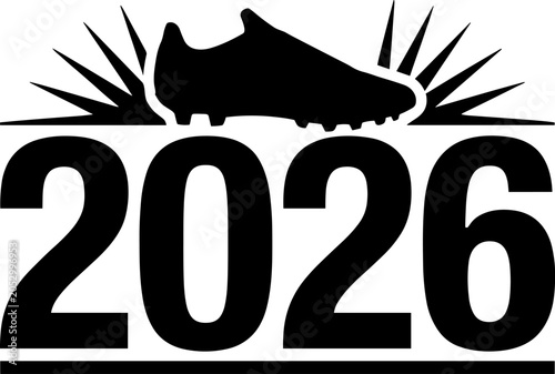 Quadro su tela 2026 fifa world cup soccer design with cleats vector illustration for sports eve