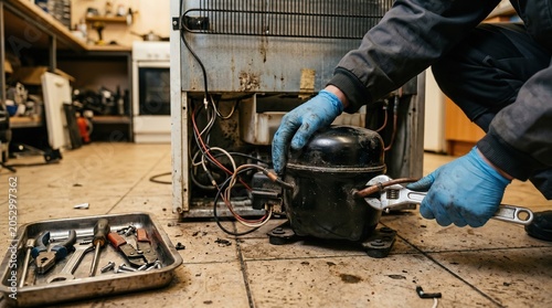 Blacksmith Forging Metal in Traditional Workshop with Tools and Sparks