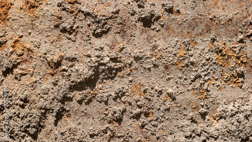 Earth on a rusty sheet of iron.