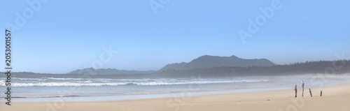 Canvas-taulu Long Beach in Pacific Rim National Park Reserve on Vancouver Island
