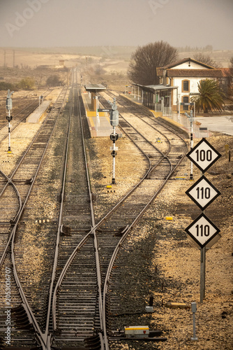 Moreda railway station in Moreda village Granada province