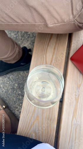White wine in glasses