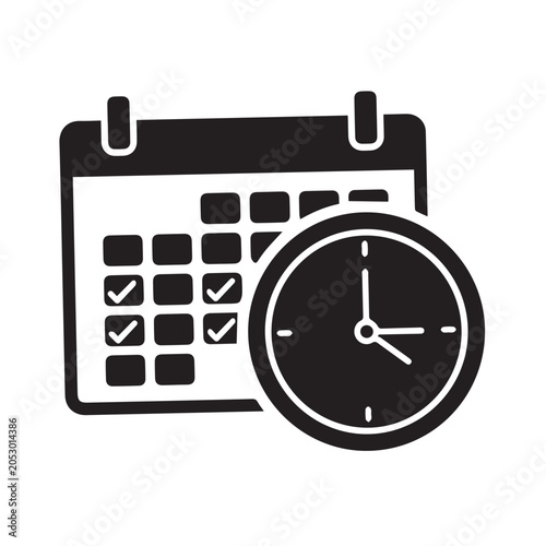 Calendar Schedule and Time Management Icon Vector