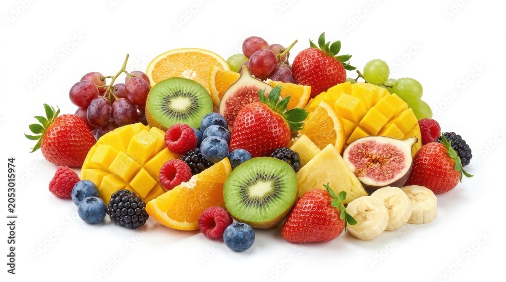 Obraz premium fruits on white background