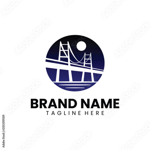 Letter O Bridge Logo Design Template Inspiration, Vector Illustration.