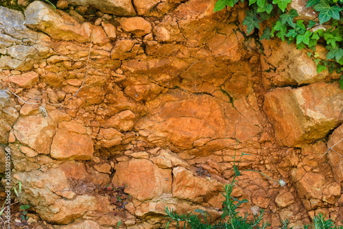Reddish Rock Texture on Krk Island