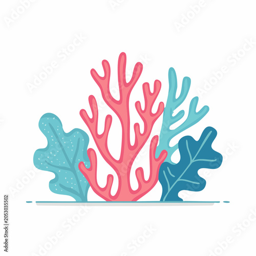 Stylized Coral Reef Illustration
