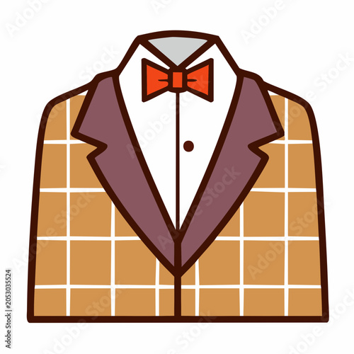 Tweed Suit with Bow Tie