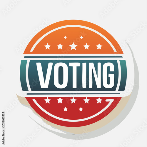 Voting Emblem with Stars