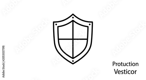 Quadro su tela Shield Protection Security Symbol Icon.