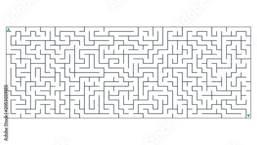 Foto Horizontal Labyrinth Maze Puzzle of Medium Difficulty