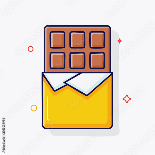 Chocolate bar in wrapper