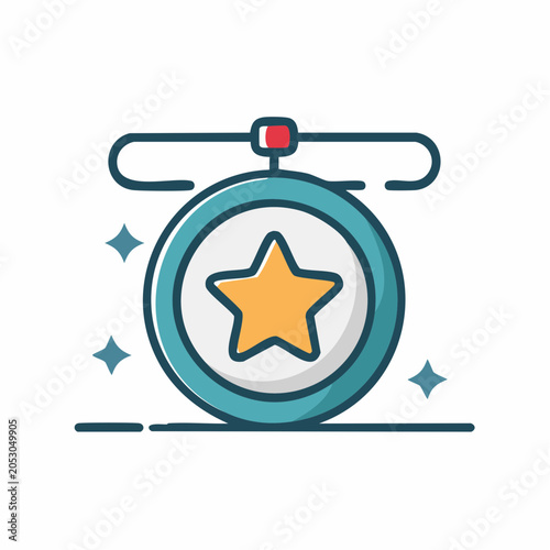 Medal with Star Icon