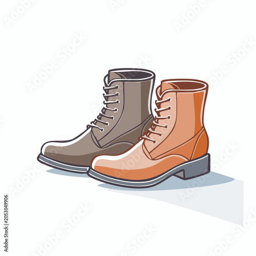 Pair of Laced Boots