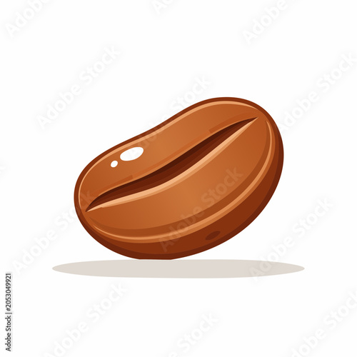 Single Roasted Coffee Bean Illustration