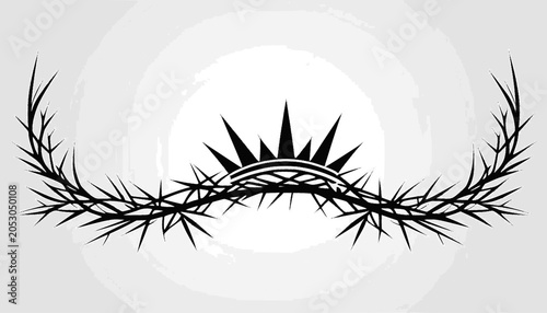 Crown of Thorns Christian Page Divider Silhouette