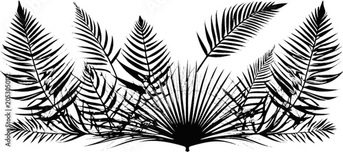 Palm Leaf Palm Sunday Page Divider Silhouette