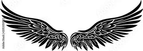 Angel Wings Heavenly Page Divider Silhouette