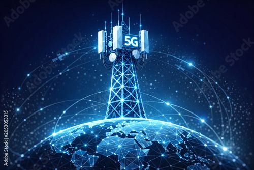 Global Communication Network Illustration