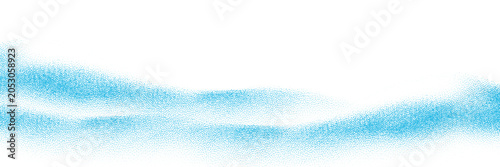 Foto Realistic winter snow border with soft snowdrifts.