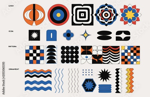 Complex visual identity systems: Templates with multiple graphic elements, dense patterns, broad palettes, and abundant visual resources. High quality photo