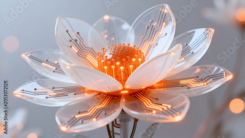 Flower with circuit design
