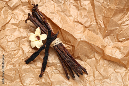 Gourmet vanilla pods with b...