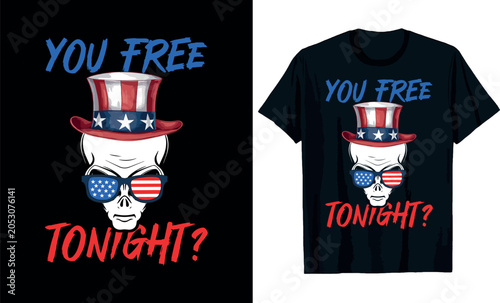Fotografía You Free Tonight Alien T-Shirt Design