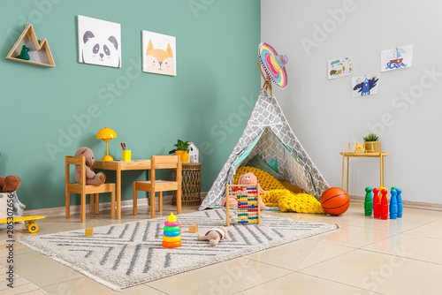 Interior of children's play...
