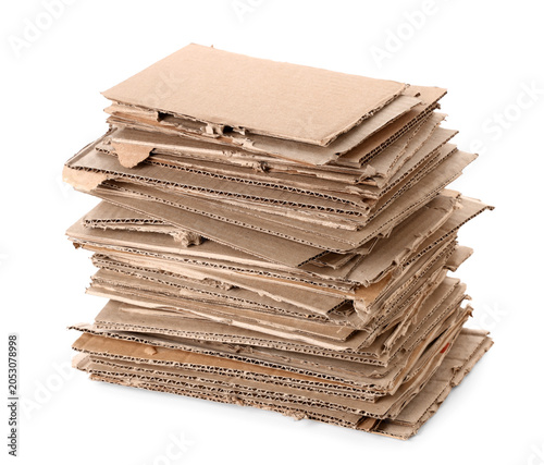 Stack of cardboard sheets i...