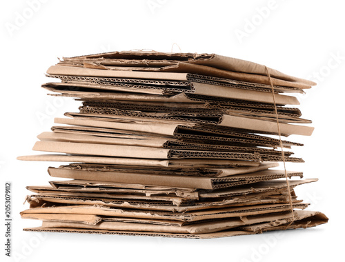 Stack of cardboard sheets t...