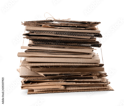 Stack of cardboard sheets t...