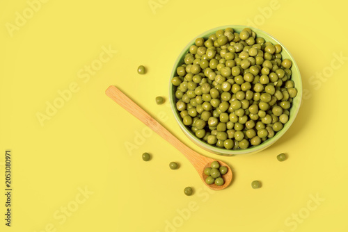 Bowl and wooden spoon with ...