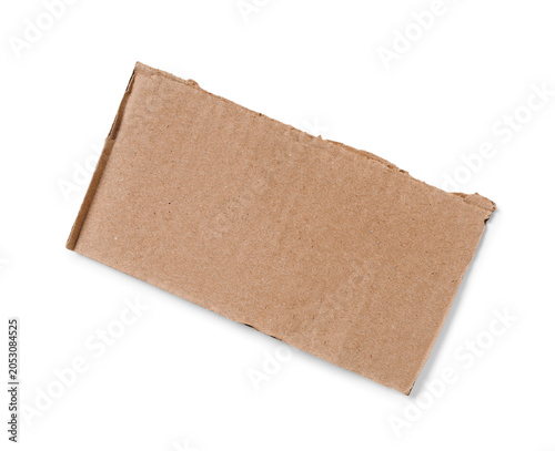Piece of cardboard isolated...