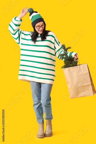 Young woman in winter cloth...