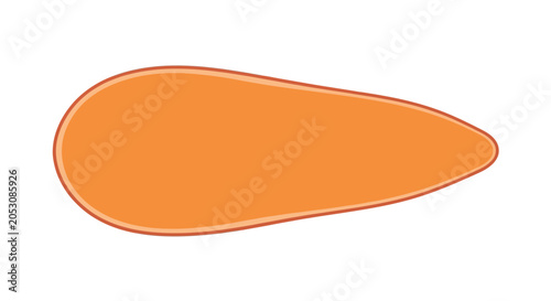 Schilderij op canvas Orange insole shoe insert cushion.
