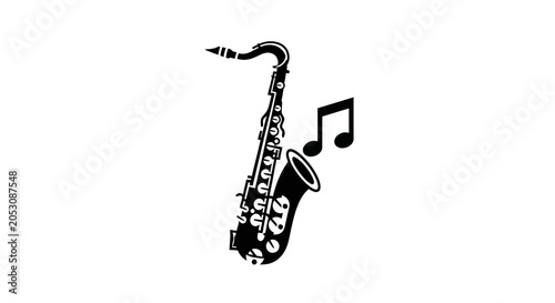 Canvas Print Saxophone instrument music jazz band.