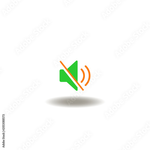 Vector illustration of speaker crossed out or no or prohibited. Symbol of silent mode. Icon of quiet please.