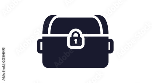 Obraz na płótnie Closed Briefcase with Lock Symbol.