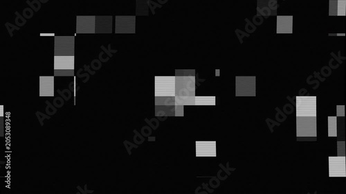 Abstract Monochrome Digital Glitch Corrupted Data Motion Background