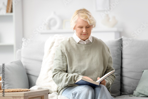 Christian senior woman read...