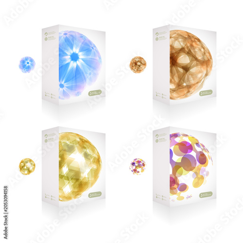 Best Colorful Packaging Box Cover Vector Design Set
