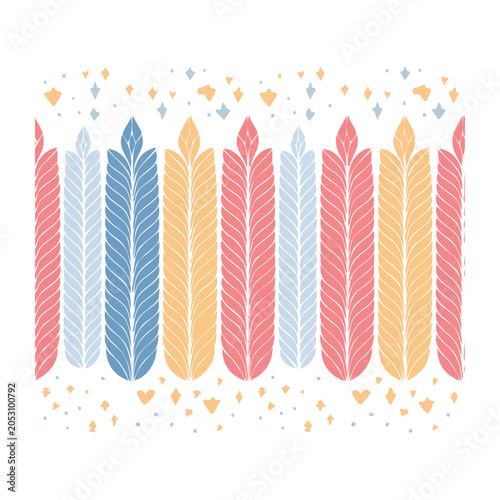 Colorful candles in flat design