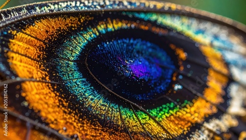 Vibrant Butterfly Eye Macro Photography Shot.