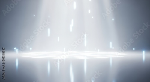Abstract Light Rays and Particles on Reflective Surface.