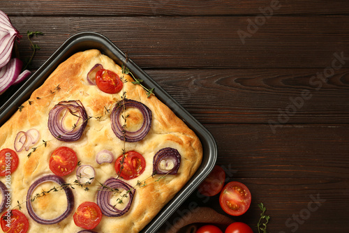 Baking tray with tasty Ital...
