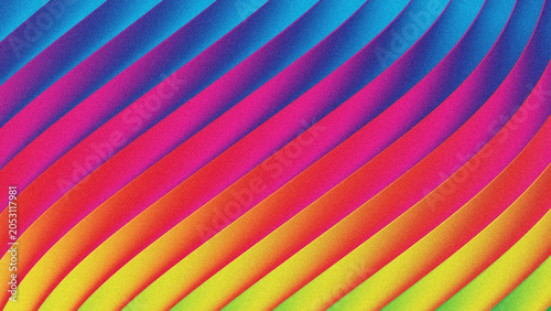 Foto Vibrant colorful wavy lines abstract fluid background wallpaper
