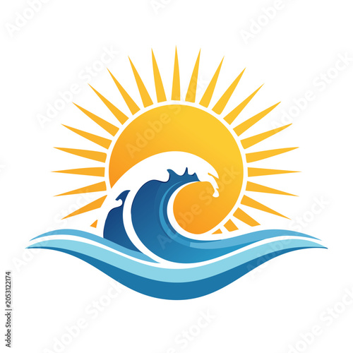Sun and wave vector illustration